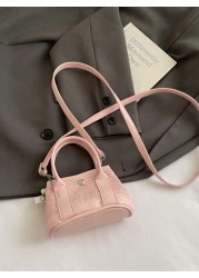 1pc Sweet Handbag Pu Magnetic Opening And Closing New Garden Bag Mini Cute Shoulder Messenger Bag Female Niche High End Small Hand Held Comfortable Shoulder Strap Suitable For Daily Travel And Shoppin