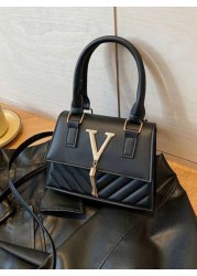 1pc Fashionable And Elegant Messenger Bag Fashionable Messenger Bag Letter Tassel Fashionable Shoulder Small Square Bag Pu Material Fashionable And Versatile Square Bag Shape Can Be Carried By Hand Or