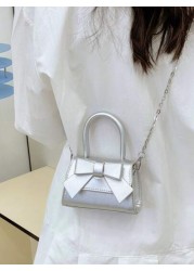 1pc Fashion Girl s Mini Handbag Butterfly Decor Shoulder Bag With Snap Closure Suitable For Outings Parties Shopping Cute As Cosmetic Bag