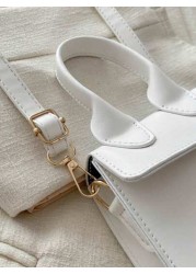 1 Pc New Model Girl s Retro Solid Color Handbag Made Of Pu Material Magnetic Opening And Closing Design Small And Light Simple And Casual A Must Have For Daily Outings