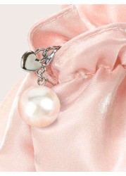 1pc Ruffle Cloud Mobile Phone Coin Purse Floral Pearl Hand Held Clutch Bag