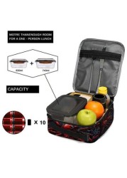 Spider Print Lunch Bag Insulated Tote Bag Portable Carry On Bag Tote Ice Bag Lunch Bag Multifunctional Lunch Box Bag For Work Travel Picnic