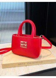 1pc Pu Zipper Fashionable And Simple Girl S Handbag Niche Parent Child Crossbody Bag Lipstick Bag Korean Style Versatile Niche Design With Comfortable Shoulder Straps Versatile And Suitable For Girls