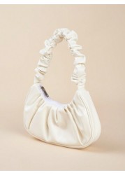1pc Girls Fashionable Pleated HandheldShoulder Bag Suitable For Daily Outing