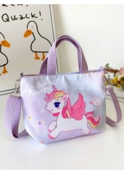 Kids Unicorn Print Cute Crossbody Handbag Suitable For Daily Use