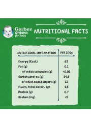 Gerber Organic with Apple, Banana, Blueberry and Blackberry, 90g, Pack of 4