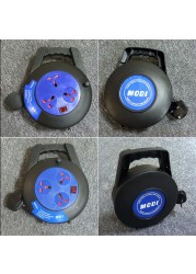 MODI Retractable 3-Way Extension Cord Reel - 10m Cable Reel with Power Button for Home, Office 2000 Watts Power Extension (10M)