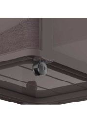 Cosmoplast Cedargrain 5 Tiers Storage Cabinet With Drawers And Wheels Dark Brown 50x40x114cm