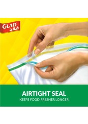 Glad Sandwich Zipper Bags, 100 Bags, 14.4x16.5cm