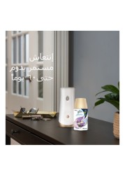 غلايد بخاخ أوتوماتيكي قابل لإعادة التعبئة برائحة الخزامي و الفانيلا -أبيض - 269 ملل حزمة من 2 مع بخاخ أوتوماتيكي قابل لإعادة التعبئة برائحة العنبر الأنيق والعود - أبيض - 269 ملل