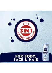 NIVEA MEN 3in1 Shower Gel Body Wash Pure Impact Fresh Scent 500ml
