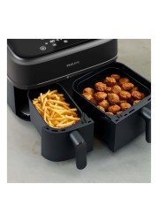 Philips 3000 Series Dual Basket Airfryer NA350/00 Black 9L