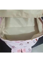 Sanrio Sanrio Backpack Kawaii Stylish School Bag Girl s Colorblock Rucksack Large Capacity Foldable Outdoors Daypack
