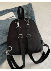 1pc Multi Function Mini Student Backpack Cute Striped Texture Commuter Bag With Multiple Pockets And Comfortable Shoulder Straps