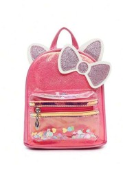 Sanrio Sanrio Sanrio Hello Kitty Backpack Portable For Travel Easy To Use Cute Cat Ears With Bows And Colorful Small Backpack Princess Bag Sweet And Cute Design Birthday Gift Party Gift Halloween Gift