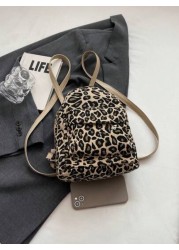 1pc Autumn And Winter New Leopard Print Mini Exquisite Backpack Small Backpack Wallet Suitable For Travel And Daily Use