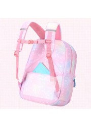 1pc Lightweight Large Capacity Nylon Cute School Backpack With Multiple Pockets For Girls Children Casual Travel School And Camping