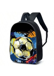 3pcs Set Soccer Themed 3D Printed Backpack Crossbody Bag Pencil Case 16 Inch Schoolbag Outdoor Travel Bag