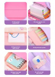 New Stylish Cute Kids Backpack Waterproof Lightweight Backpack For Elementary School Girls Aged 6 12 Years Old