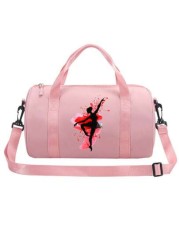 Pink Lightweight Nylon Dance Bag Avant Garde Style Handbag Adjustable Shoulder Strap Foldable With Zipper And Polyester Lining Suitable For Ballet Dancers And Daily Use Casual Fashion Tote