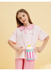 1pc Kids Girls Creative Cartoon Pencil Shaped Shoulder Crossbody Bag