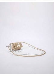 1pc A Z Letter Diy Casual Fashion Simple Shoulder Crossbody Small Shoulder Bag Fashionable Small Square Bag Simple Western Style Niche Handbag Cute Casual Shoulder Crossbody Bag Suitable For Attending
