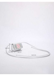 1pc Mini Messenger Bag Pu Flip Top Opening And Closing New Sweet And Fashionable Letter Handbag Small Bag For Girl Simple Small Square Bag Versatile Shoulder Messenger Bag Smooth And Comfortable Shoul