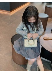 European American Style Embroidered Chain Strap Handbag With Pearls Small Crossbody Purse