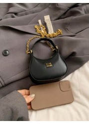 1pc Spring Summer New Fashion Minimalist Handbag Shoulder Bag Crossbody Bag Solid Color PU
