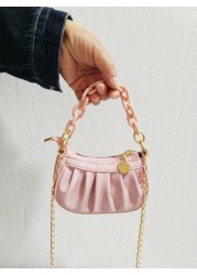 Children s Cloud Shaped Ruched Bag Girls Crossbody Bag For Festival Gift Fashionable Princess Shoulder Bag For Little Girls Coin Purse