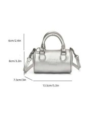 Girls Letter Print Mini Pillow Handbag Shoulder Messenger Bag