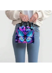 Butterfly Printed Lunch Bag Insulated Tote Bag Portable Tote Bag For Work Travel And Picnics Back To School
