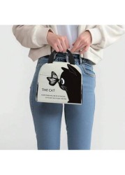 1 Piece Cat And Dog Lunch Bags Insulated Tote Bags Portable Tote Bags Tote Bags Ice Bags Multi Purpose Lunch Bags Insulated Bags For Boy And Girl For Work Travel And Picnics Non Food Contact Bags