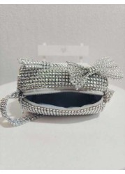 Children s New Round Bow Rhinestone Princess Handbag Sparkly Diamante Kid Girls Party Gift Coin Purse