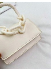 1 Girl s Handbag Simple Casual Fashion Style Large Capacity Lightweight Girl s Small Square Bag Solid Color Pu Leather Fabric Magnet Closed Detachable Chain Multiple Carrying Methods In One Bag Suitab
