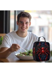 Spider Print Lunch Bag Insulated Tote Bag Portable Carry On Bag Tote Ice Bag Lunch Bag Multifunctional Lunch Box Bag For Work Travel Picnic