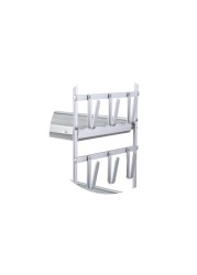LIFE SMILE Dish Rack - 3 Tier Countertop Dish Drying Stand With Removable Drip Tray - Pure Aluminum with Cutlery Holder and Cups Holder - Anti Slip and Rust Proof Dish Drainer