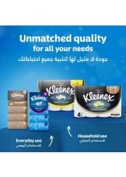 Kleenex Dry Soft Toilet Tissue Paper 2 PLY 4 Rolls x 200 Sheets Embossed Bathroom Tissue with a Touch Of Cotton