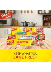 Glad Sandwich Zipper Bags, 100 Bags, 14.4x16.5cm