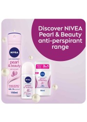 NIVEA Antiperspirant for Women Pearl &amp; Beauty Pearl Extracts Stick 50ml Pack of 2