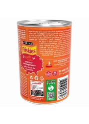 Purina Friskies Pate with Beef and Vegetables in Chunk Wet Cat Food, 400g