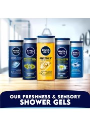 NIVEA MEN 3in1 Shower Gel Body Wash Power Fresh 24h Fresh Effect Citrus Scent 250ml