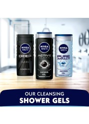 NIVEA MEN 3in1 Shower Gel Body Wash Pure Impact Fresh Scent 500ml
