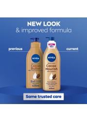 NIVEA Body Lotion, Dry Skin, Cocoa Butter, 48H Deep Moisture, 625ml