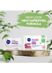 NIVEA Face Wipes Gentle Cleansing 3-in-1 Dry &amp; Sensitive Skin 25 Wipes