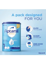 Aptamil Advance Palm Oil Free Infant Milk Formula, Stage 1, from 0 to 6 Months, 800g