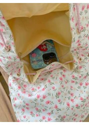 New Outdoor Travel Storage Mini Backpack For Girls Floral Pattern Lightweight School Bag