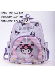Sanrio Large Capacity Backpack Culomi Cinnamon Dog Melody Three Styles The Bag Transparent Design Easier To See The Items Better Looking