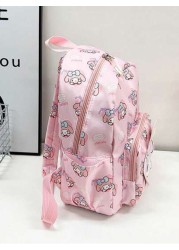 Sanrio Kawaii Backpack Anime Cartoon Figure Outdoor Travel Storage Bag Cute Shoulder Bag There May Be Slight Differences In Design And Color Between Different Batches Some Parts May Be Random Bag Cinn