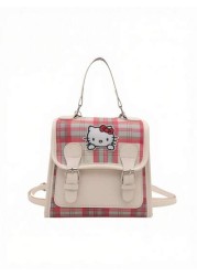 Sanrio 1pc Sanrio Cute Cartoon Anime KT Cat Bag Large Capacity Outdoor Storage Three Way Handbag Shoulder Bag Girls Bag Children s Bag Children s Backpack Suitable For Summer Travel Christmas Thanksgi